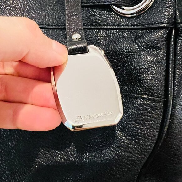 B. Makowsky black leather shoulder bag - Picture 7 of 16